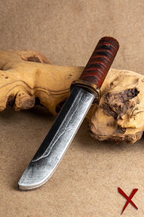 Cuchillo arrojadizo rojo, tipo tanto, para LARP