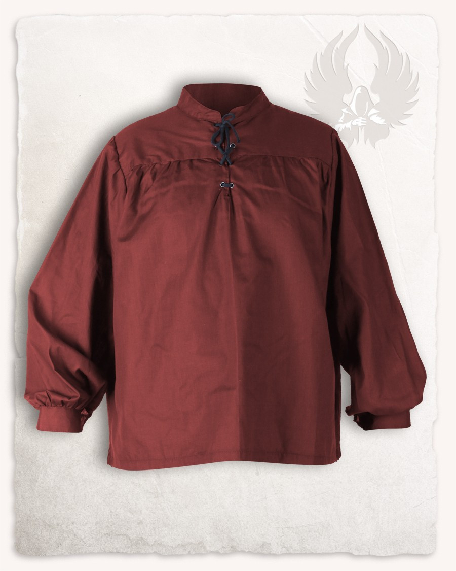 Camisa medieval Roland en Burdeos, unisex