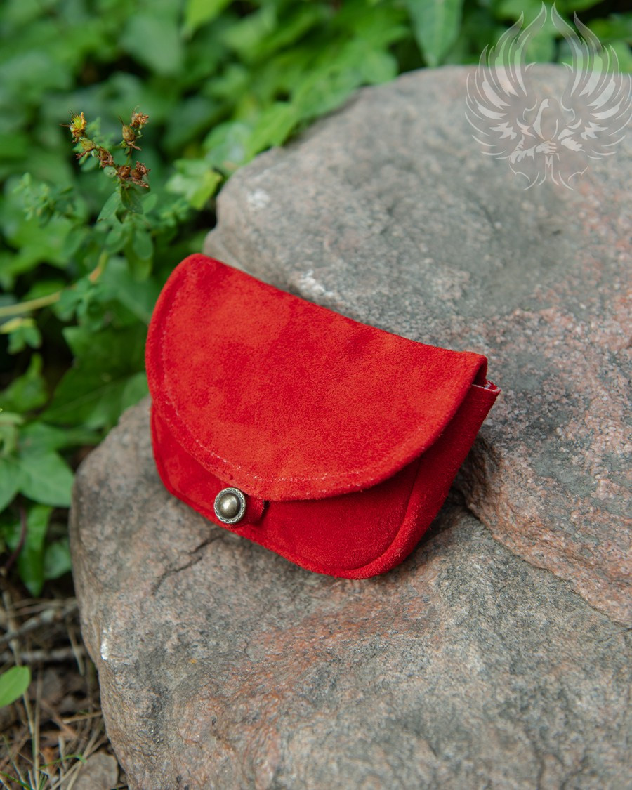 Bolso medieval pequeño modelo Rickar, rojo