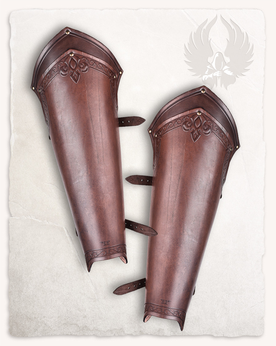 Grebas medievales Flor de Lys modelo Lancelot, marrones