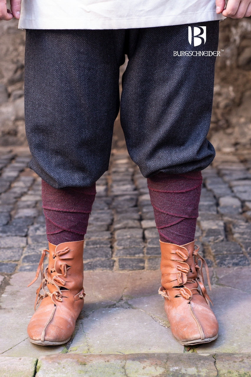 Pantalones vikingos modelo Rus Ivar, Negro-Gris