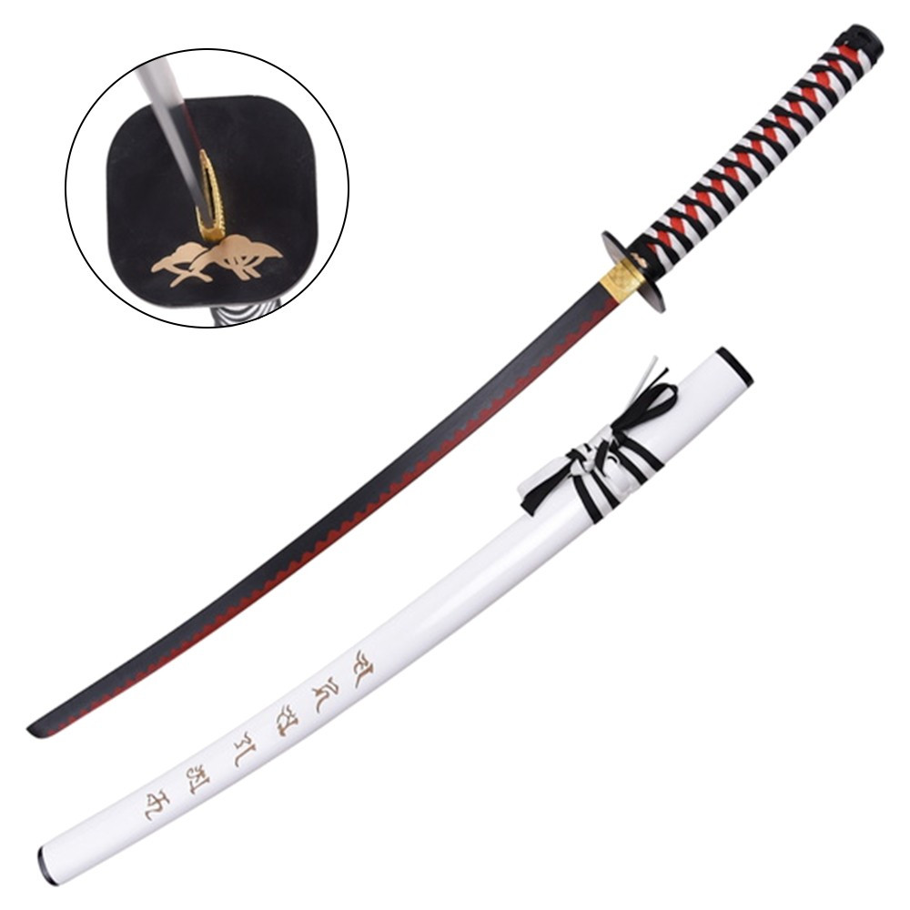 Katana decorativa con vaina blanca