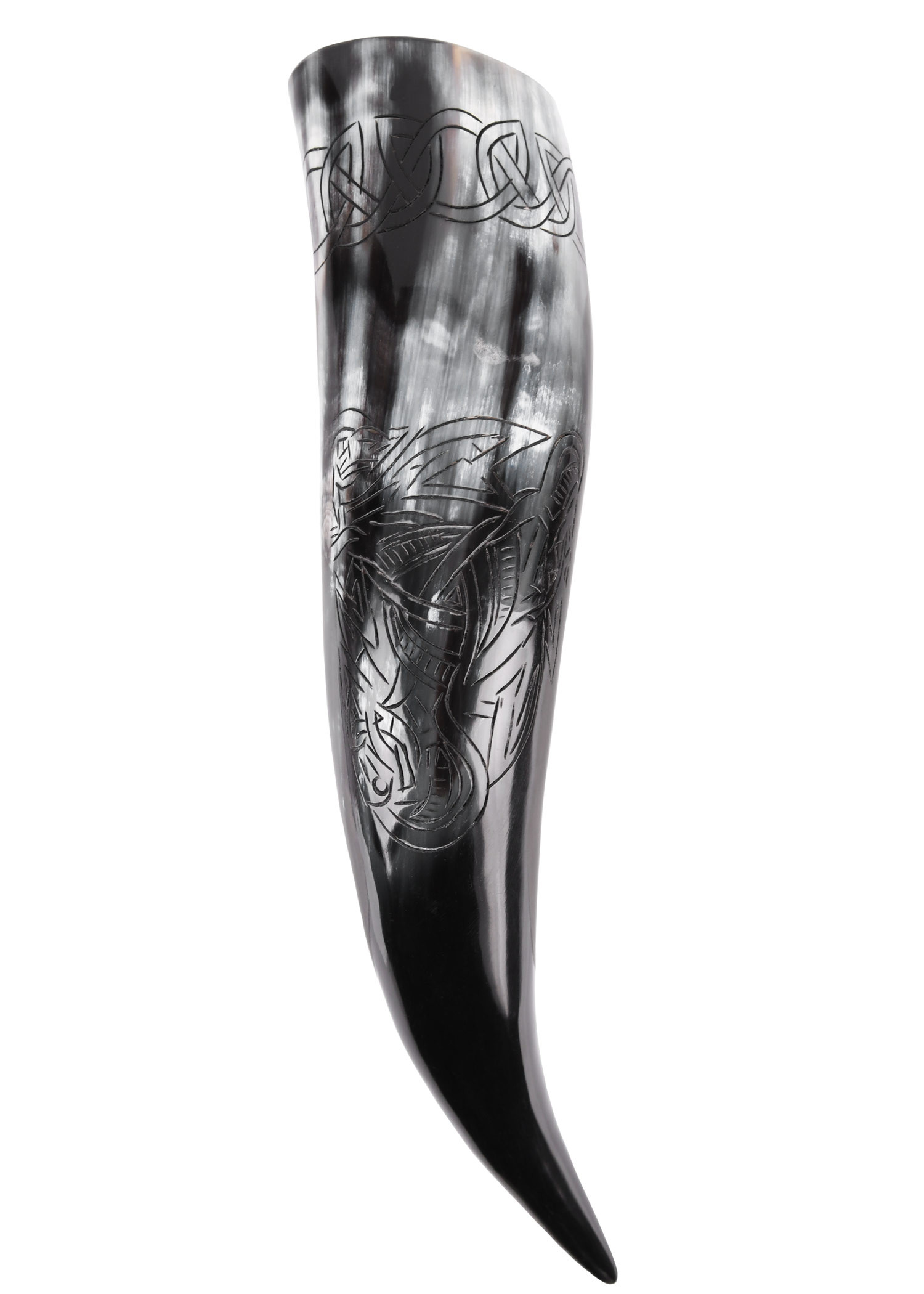 Cuerno Vikingo lobo Fenrir para beber (200-400 ml.)