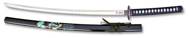 Katana Samurai Decorativa con Vaina Negra y Soporte - Tole10 Imperial
