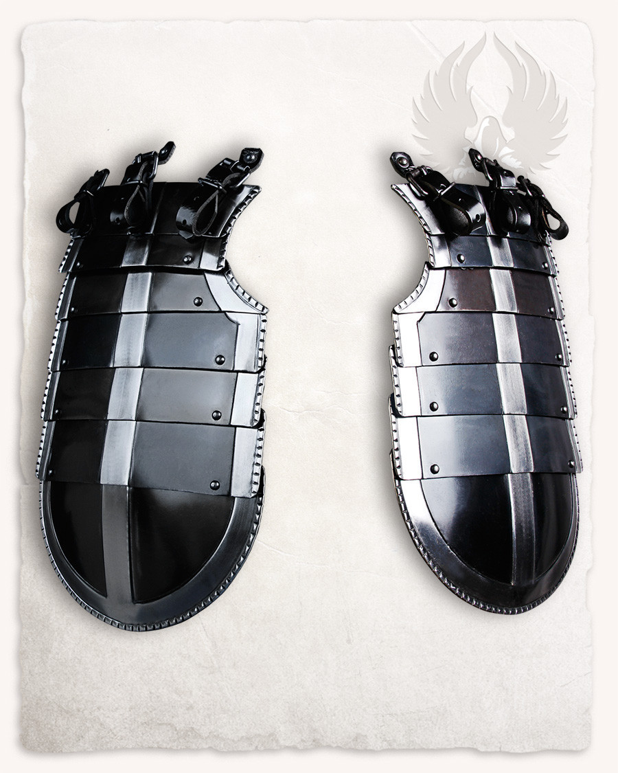 Escarcelas medievales modelos Kaspar, acero ennegrecido