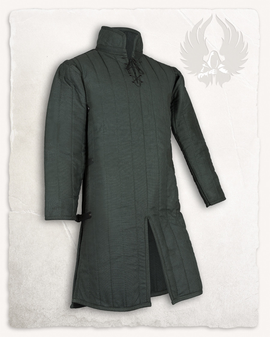 Gambesón medieval modelo Burkhard, verde