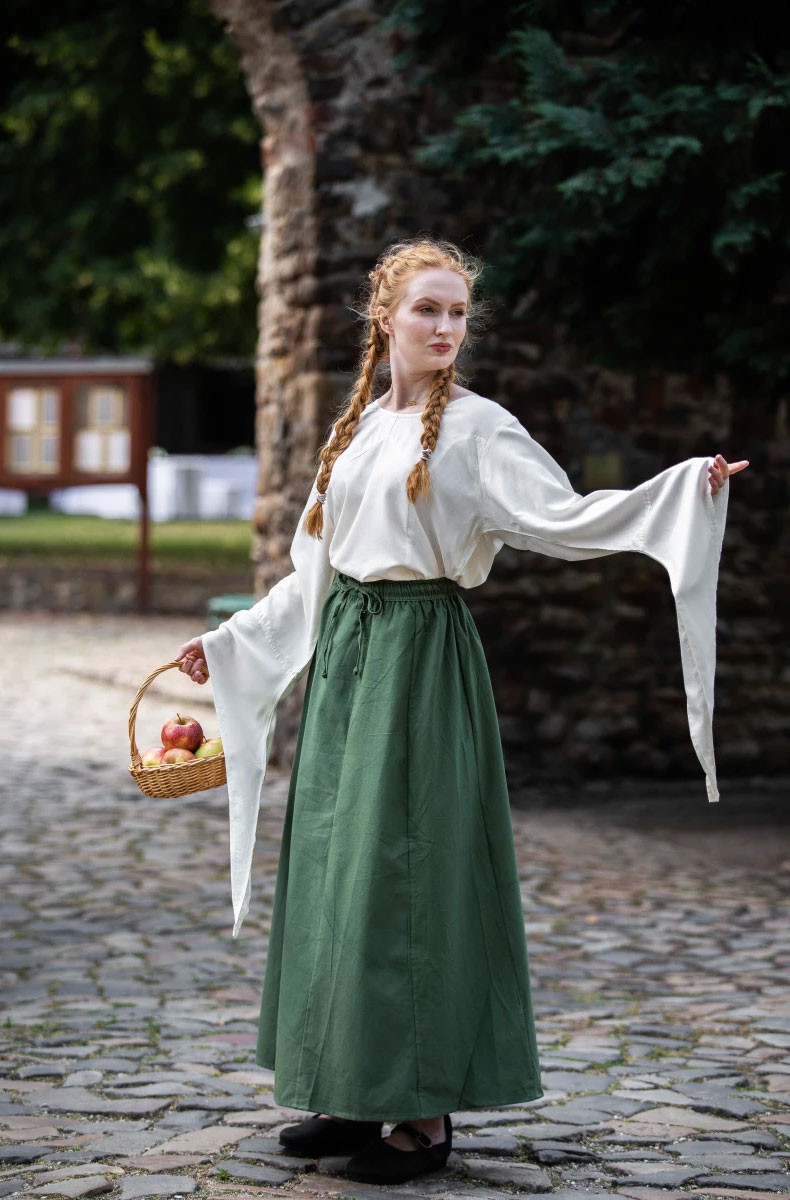 Falda medieval mujer verde