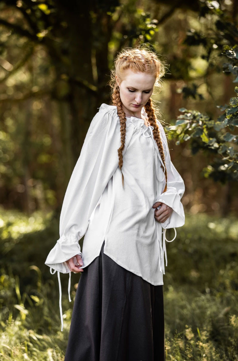 Blusa medieval Morgan blanca