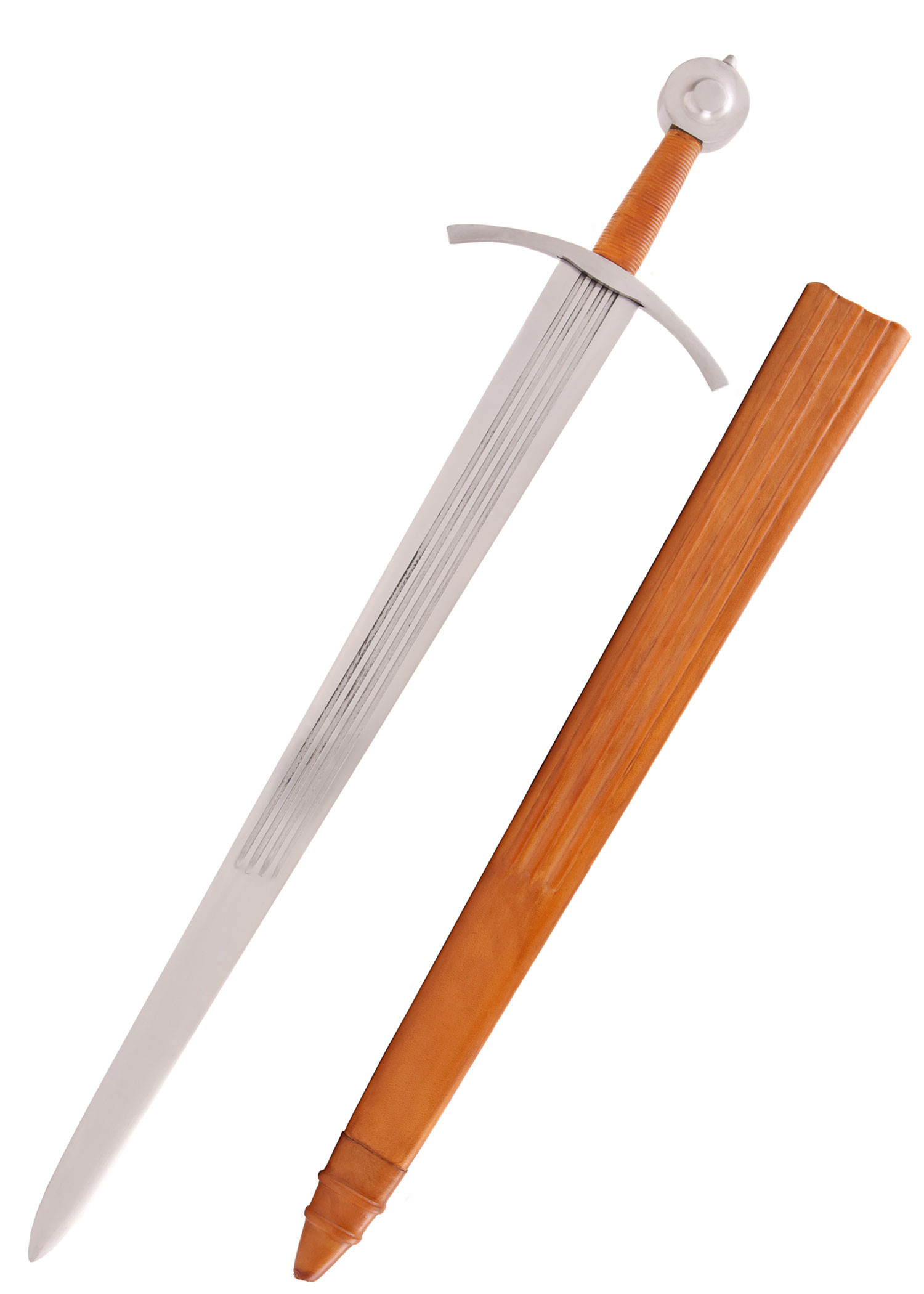 Espada Medieval de armas Moonbrand con vaina, siglo XIII