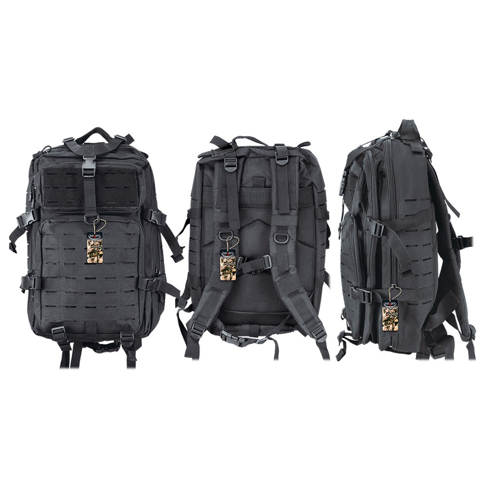 Mochila táctica Barbaric laser cut 38L, negra