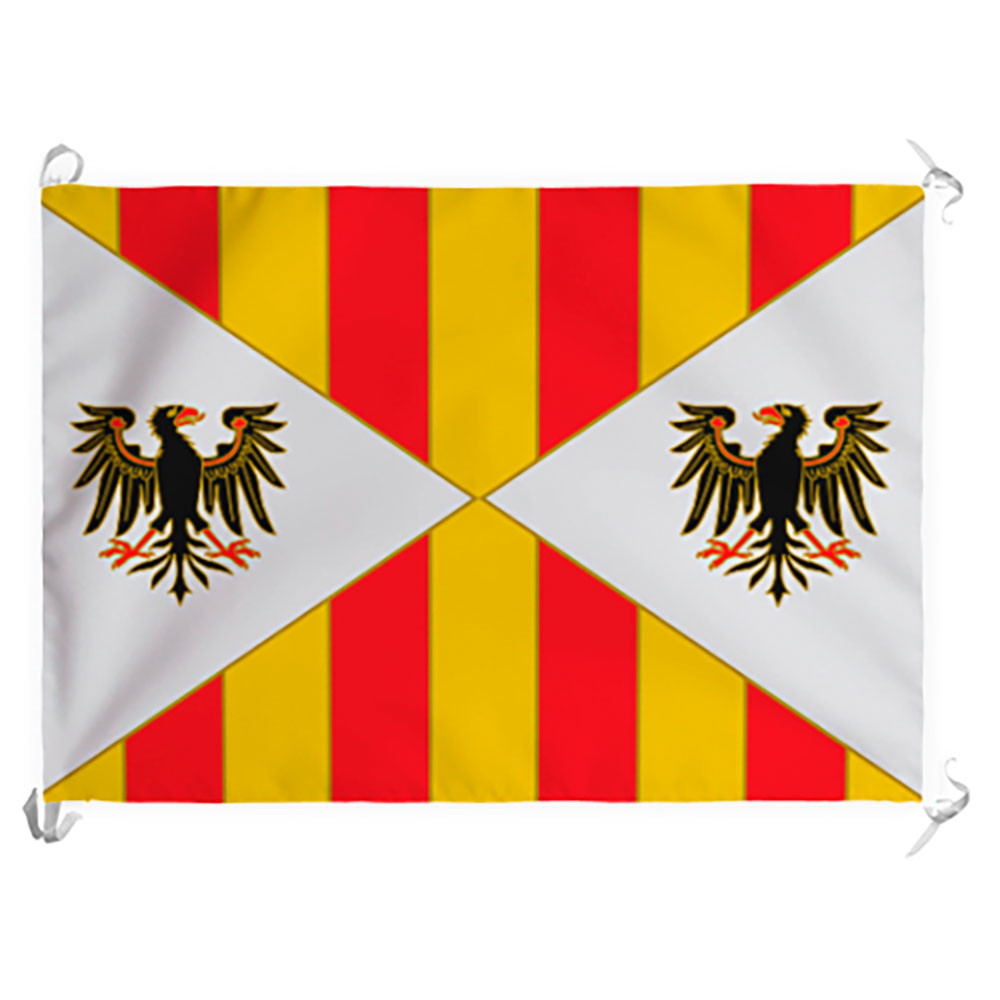 Estandarte medieval bandera Reino de Sicilia (100x70 cm.)