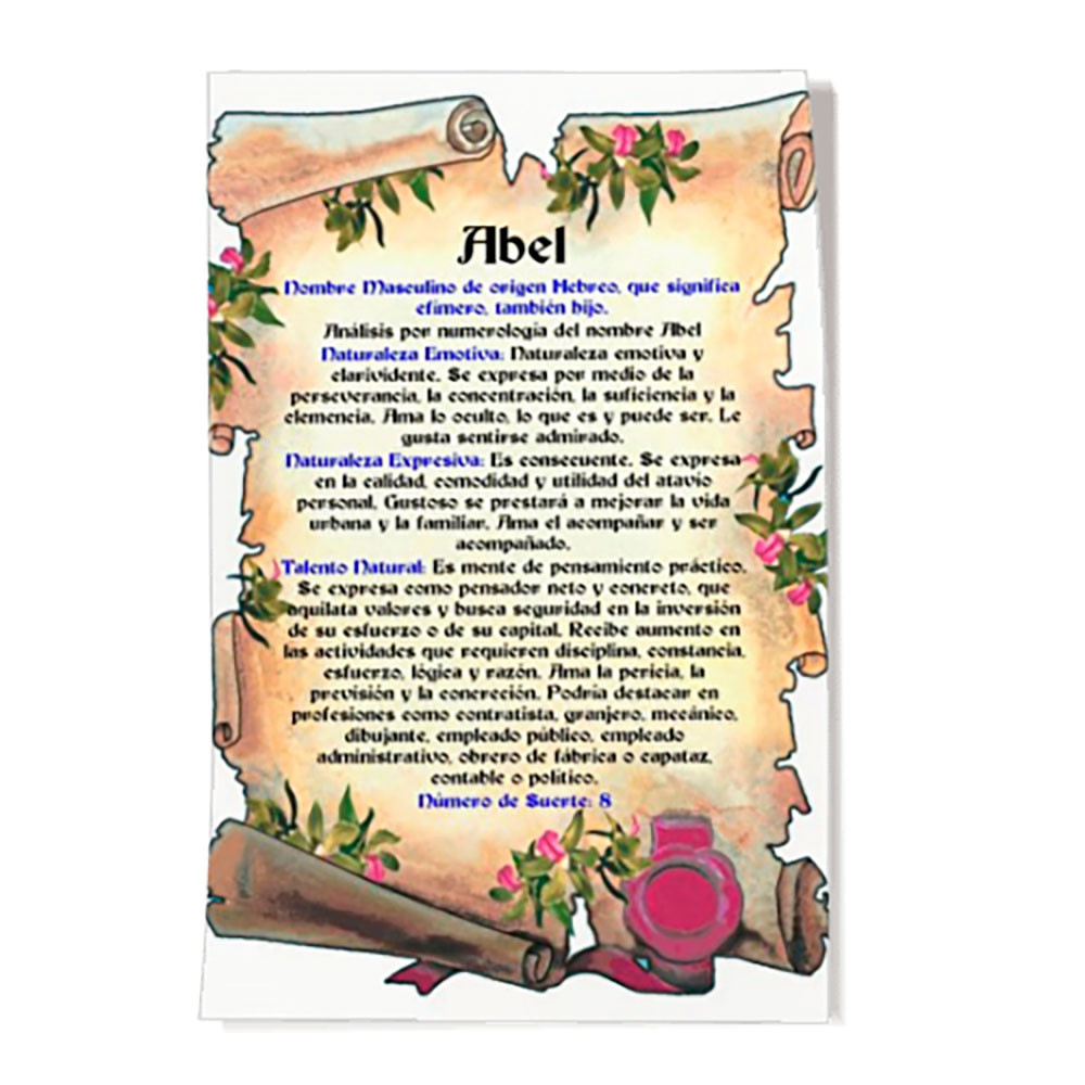 Póster Personalizado con tu Nombre (20x30 cm.)