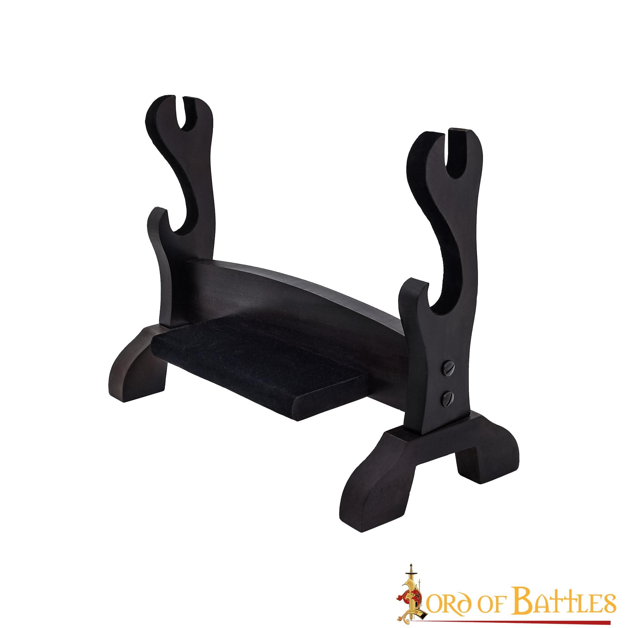 Soporte madera de mesa dos niveles, para espadas