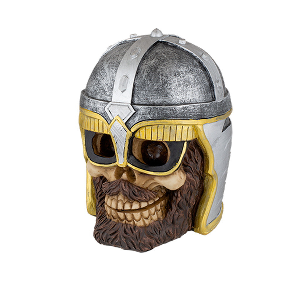 Figura en resina Calavera Vikinga (16 cm.)