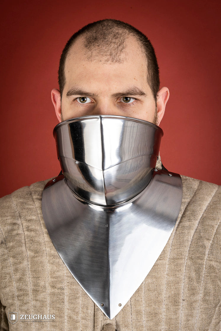 Gorjal medieval articulado en acero dulce (años 1450-1550)