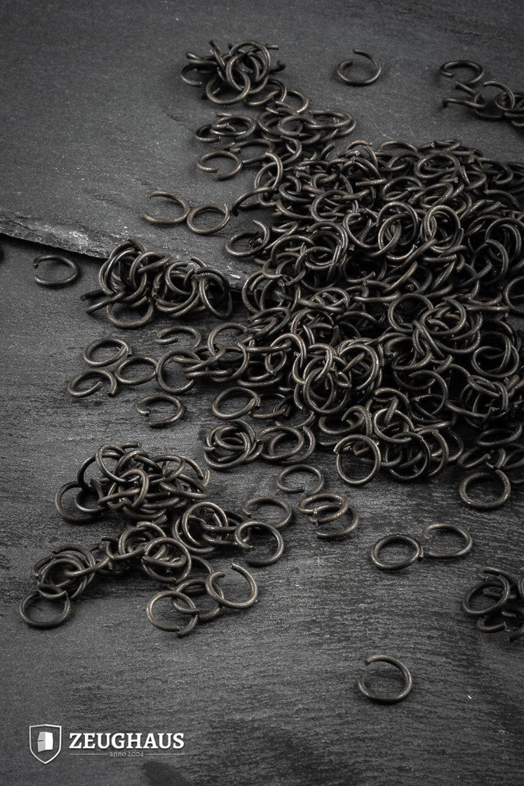 Anillas planas cota de malla acero bruñido (10 mm.)