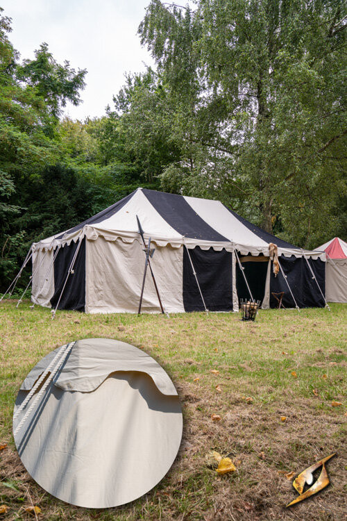 Carpa medieval marquesina, natural 5 x 8 mts.