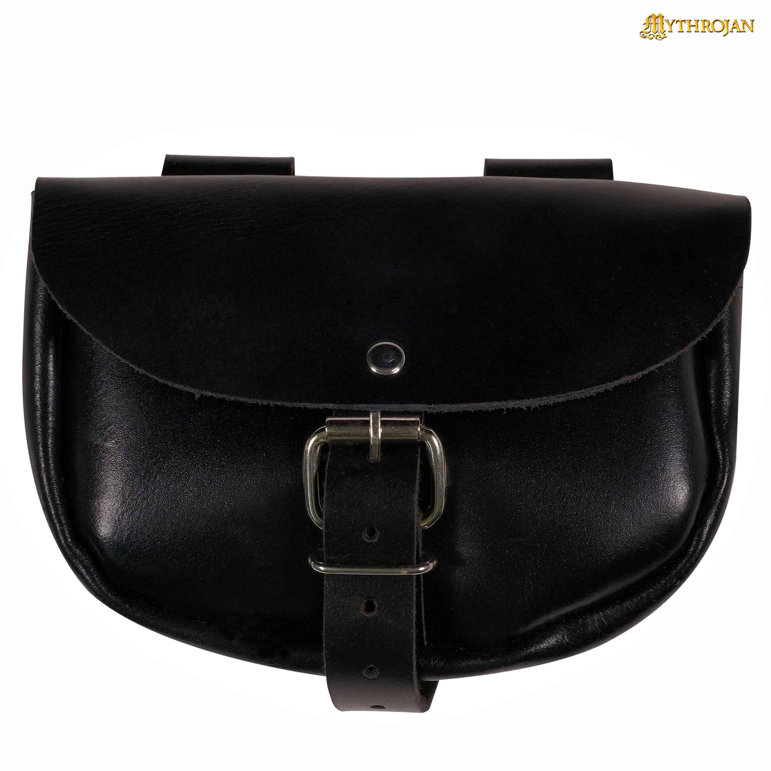 Bolso medieval para cinturón modelo Burglar cuero negro
