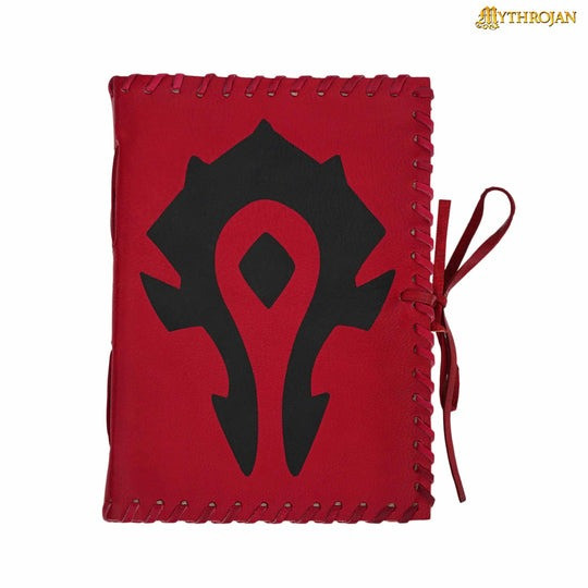 Diario de Cuero Medieval de Warcraft Rojo
