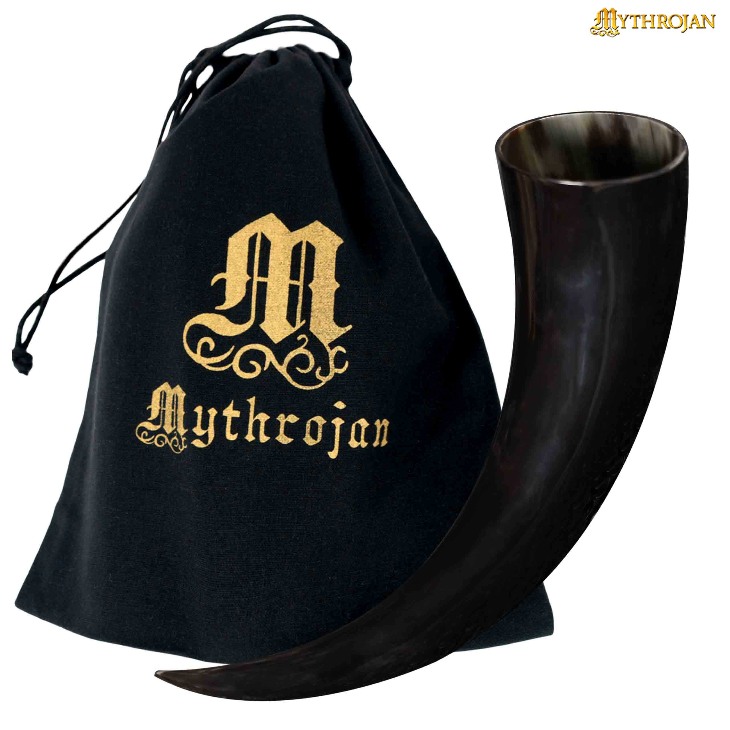 Cuerno vikingo para beber, con bolsa (1000 ml.)