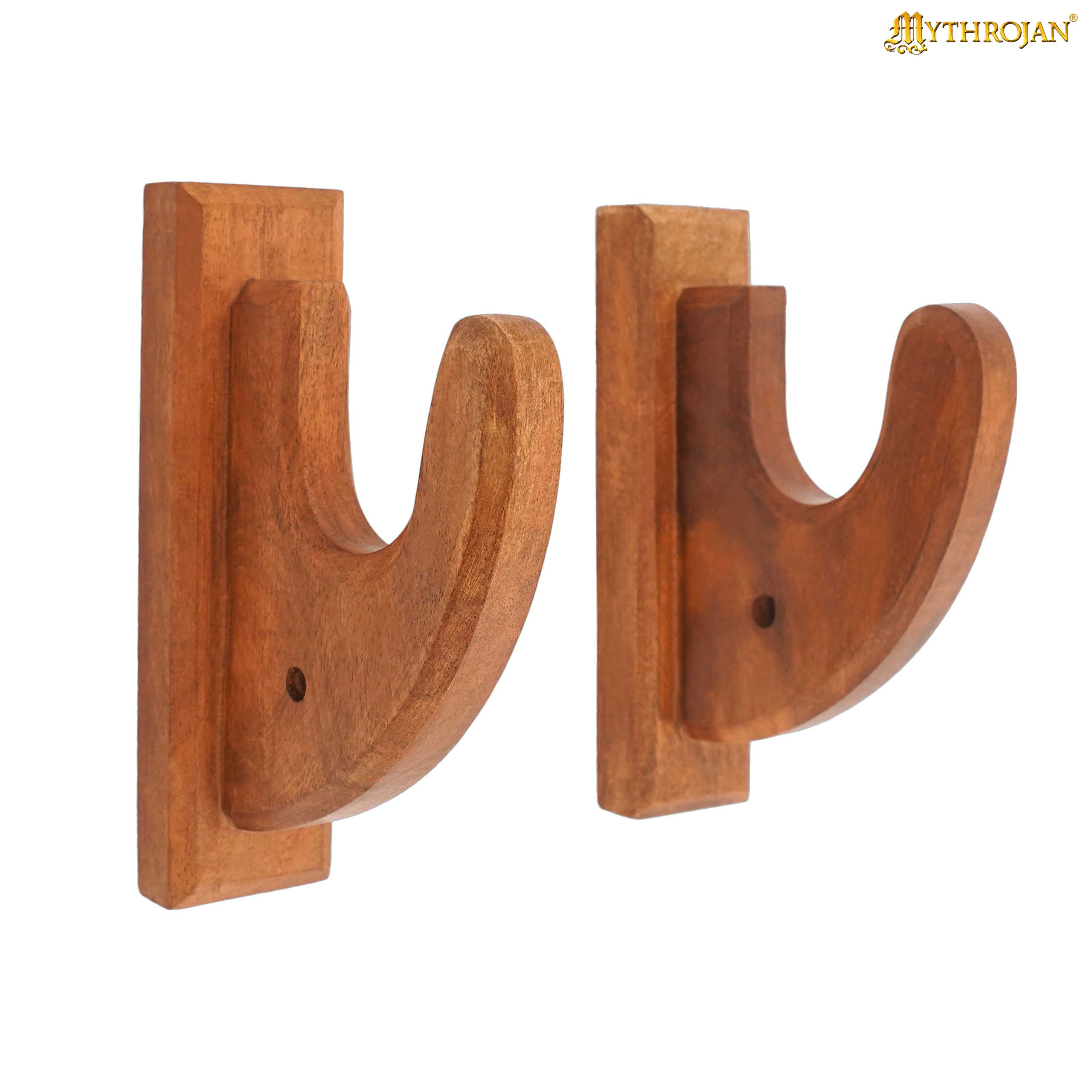 Soporte de pared en madera para colgar pistolas o rifles