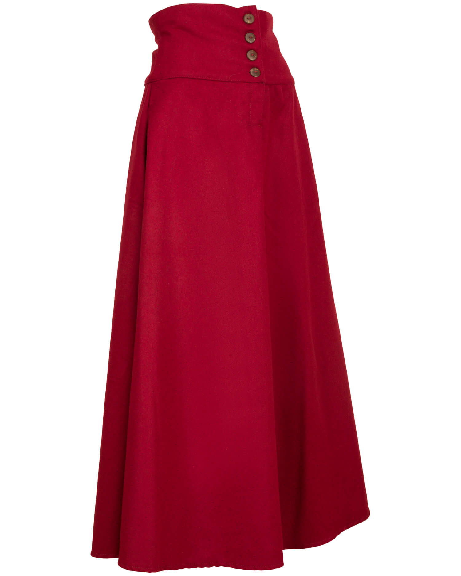 Falda medieval lana modelo Hannah, color rojo