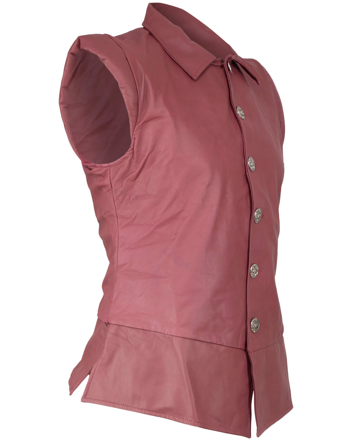 Jubón medieval cuero modelo Tilly, color burdeos