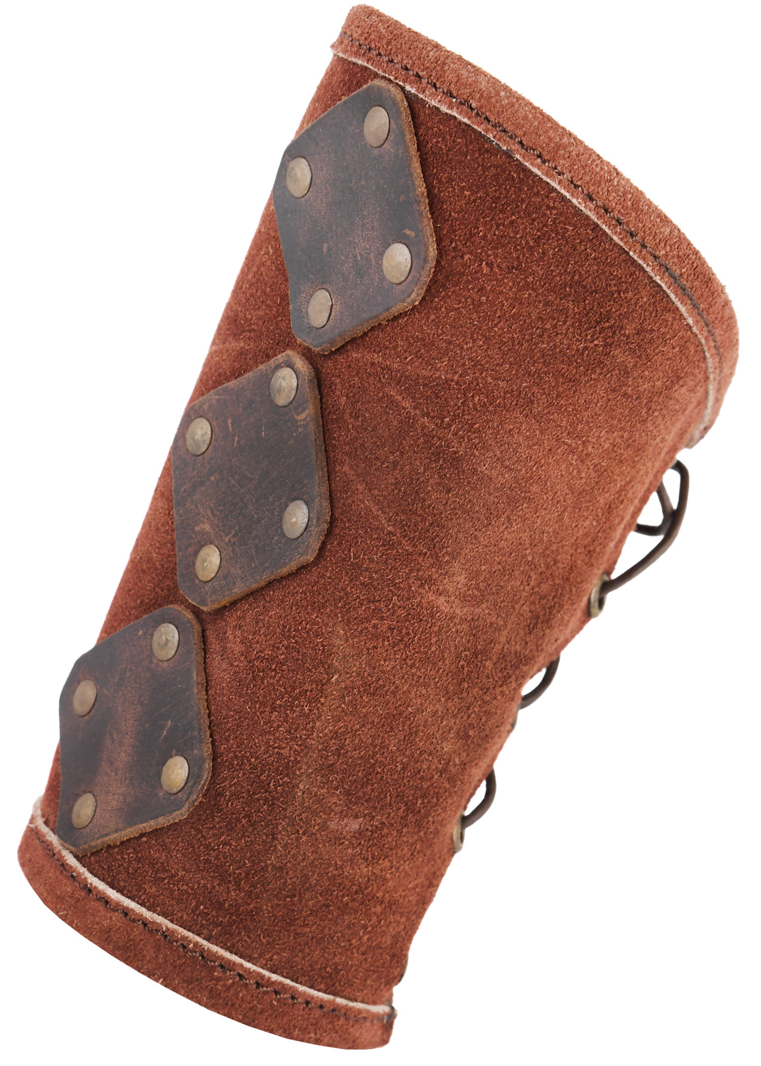 Brazalete medieval cuero modelo Vidar, color marrón