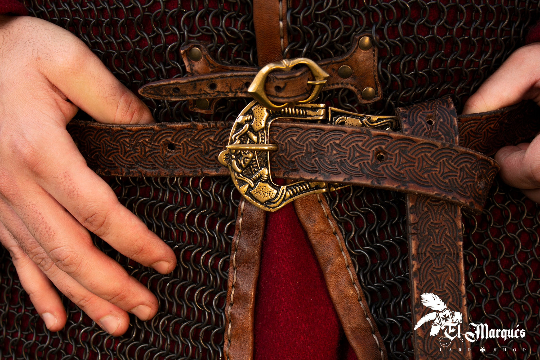 Cinturón Celta doble nudo en cuero