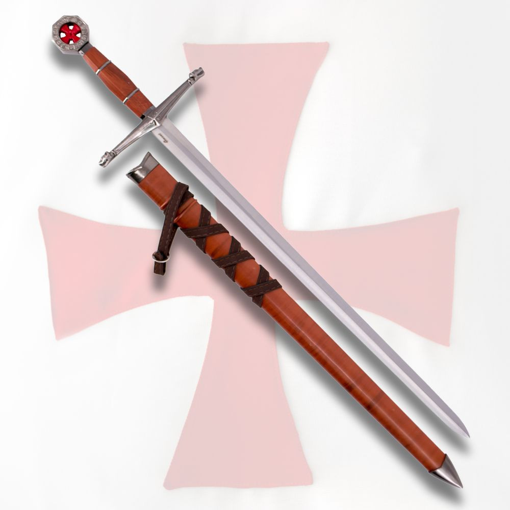 Espada Templaría infantil con vaina marrón (59,2 cm.)