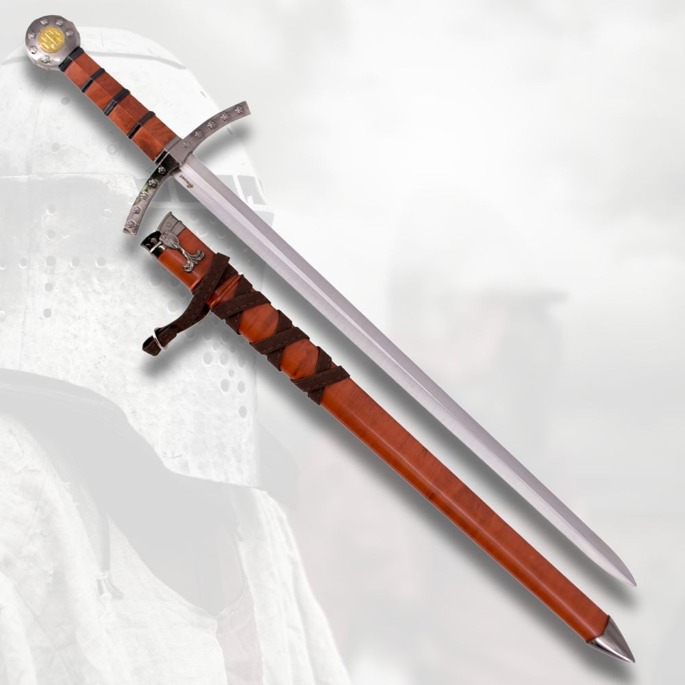 Espada medieval infantil con vaina marrón (59,2 cm.)