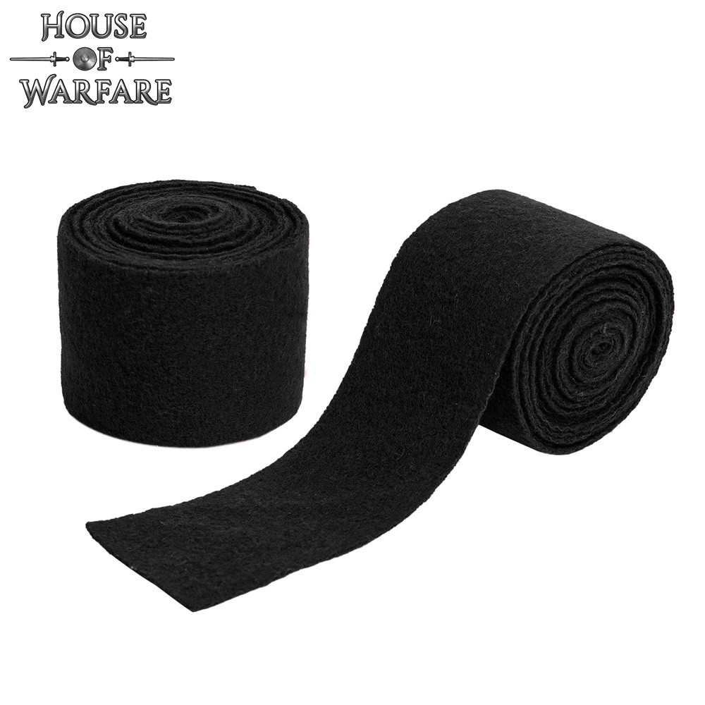 Brazalete vikingo en lana, color negro