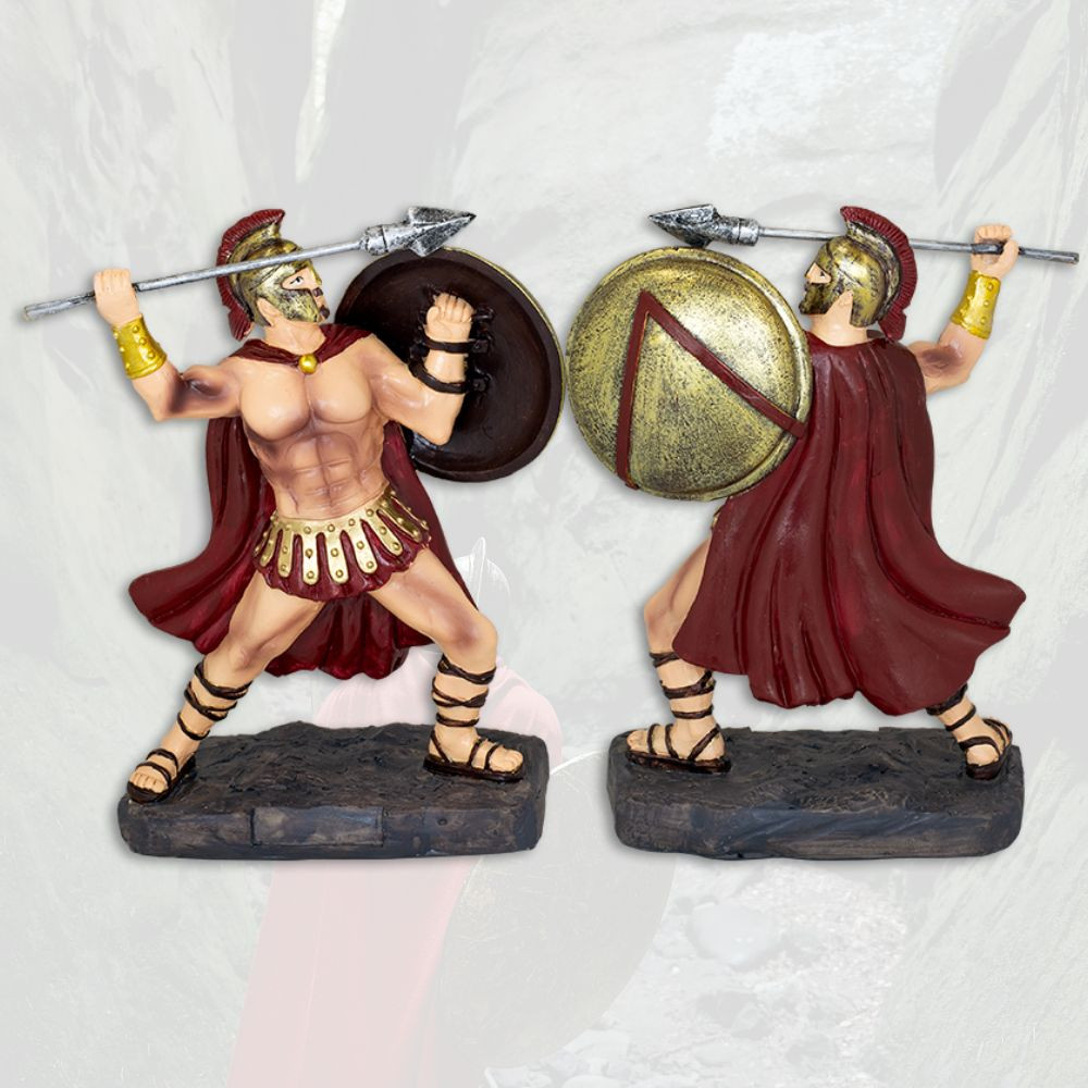 Figura de resina guerrero Espartano con lanza (8 cm.)