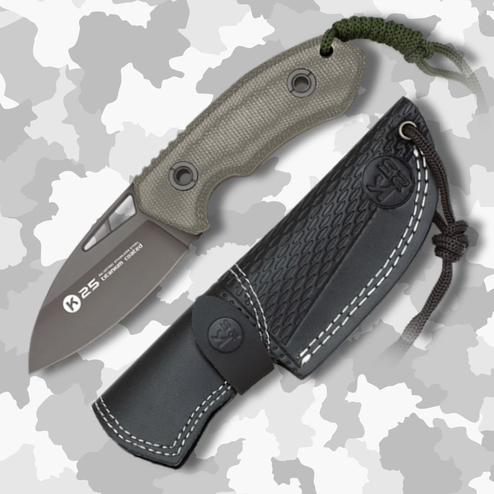Cuchillo táctico K25 puño mikarta (19 cm.)