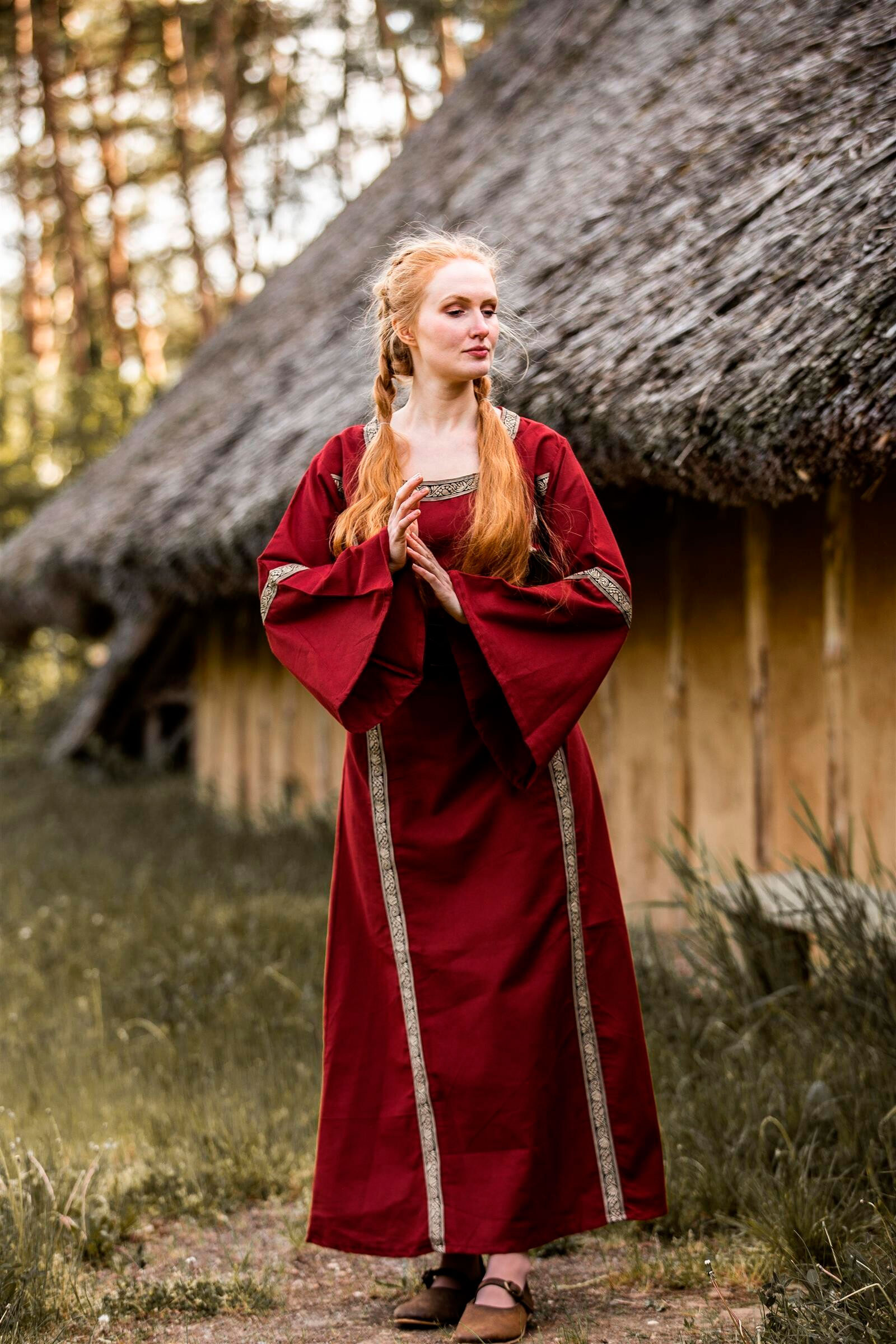 Vestido medieval mujer modelo Sophie, Rojo