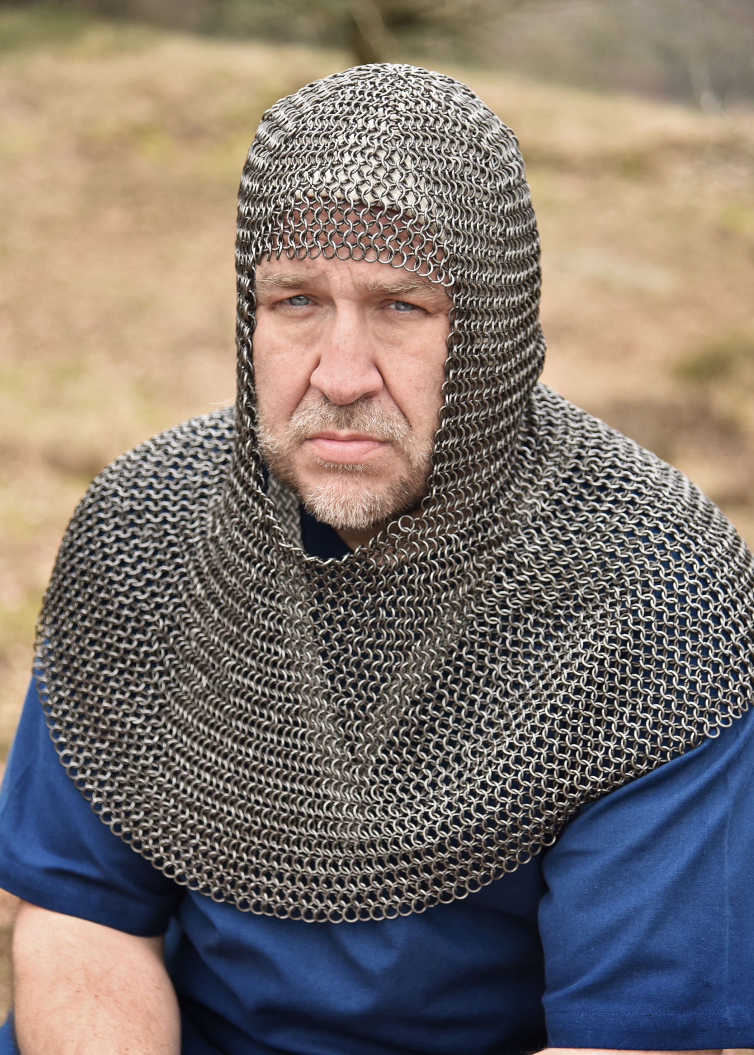 Verdugo de malla con anillas de diámetro 8 mm.