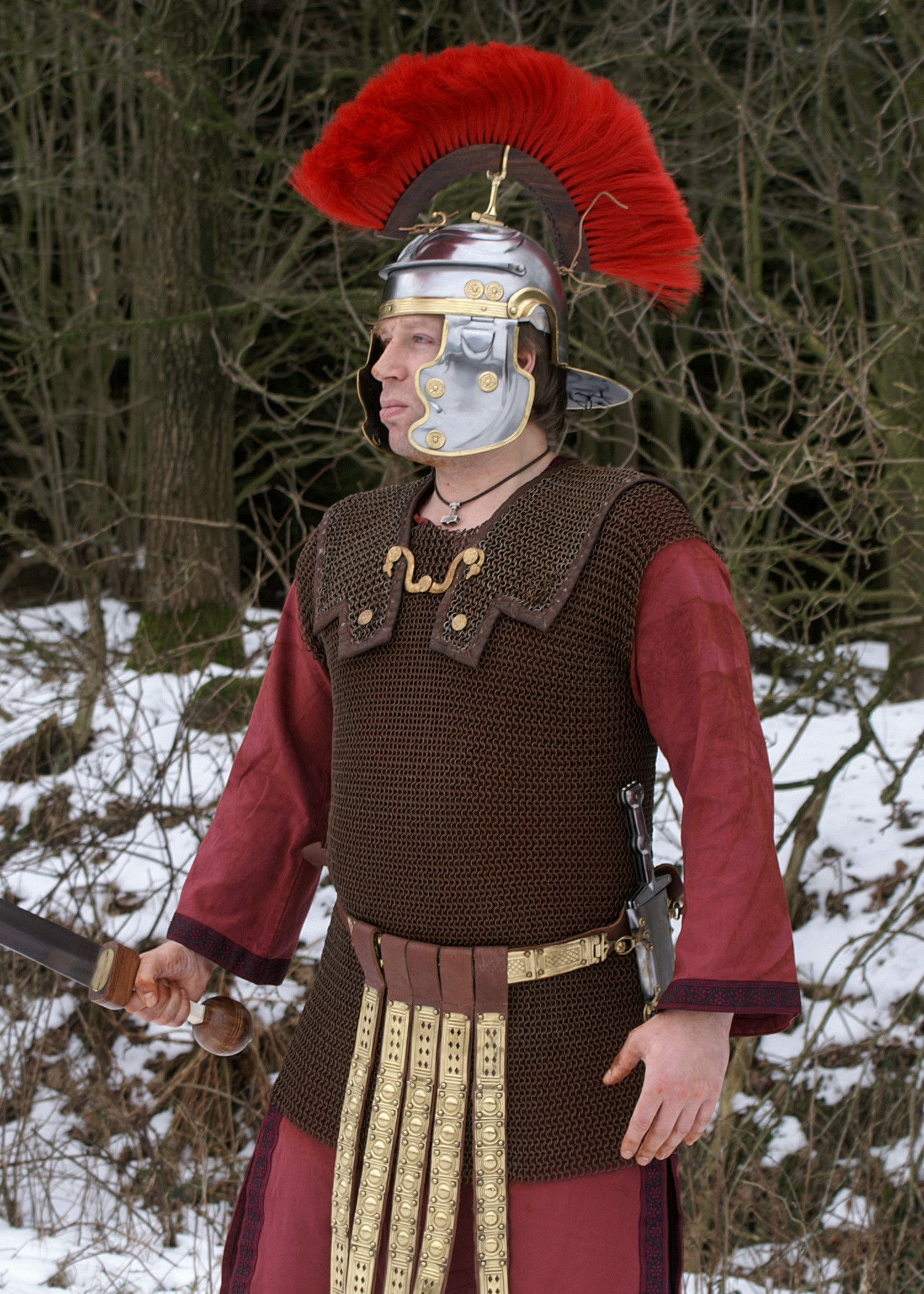 Lorica Hamata romana, anillas diámetro 8 mm.