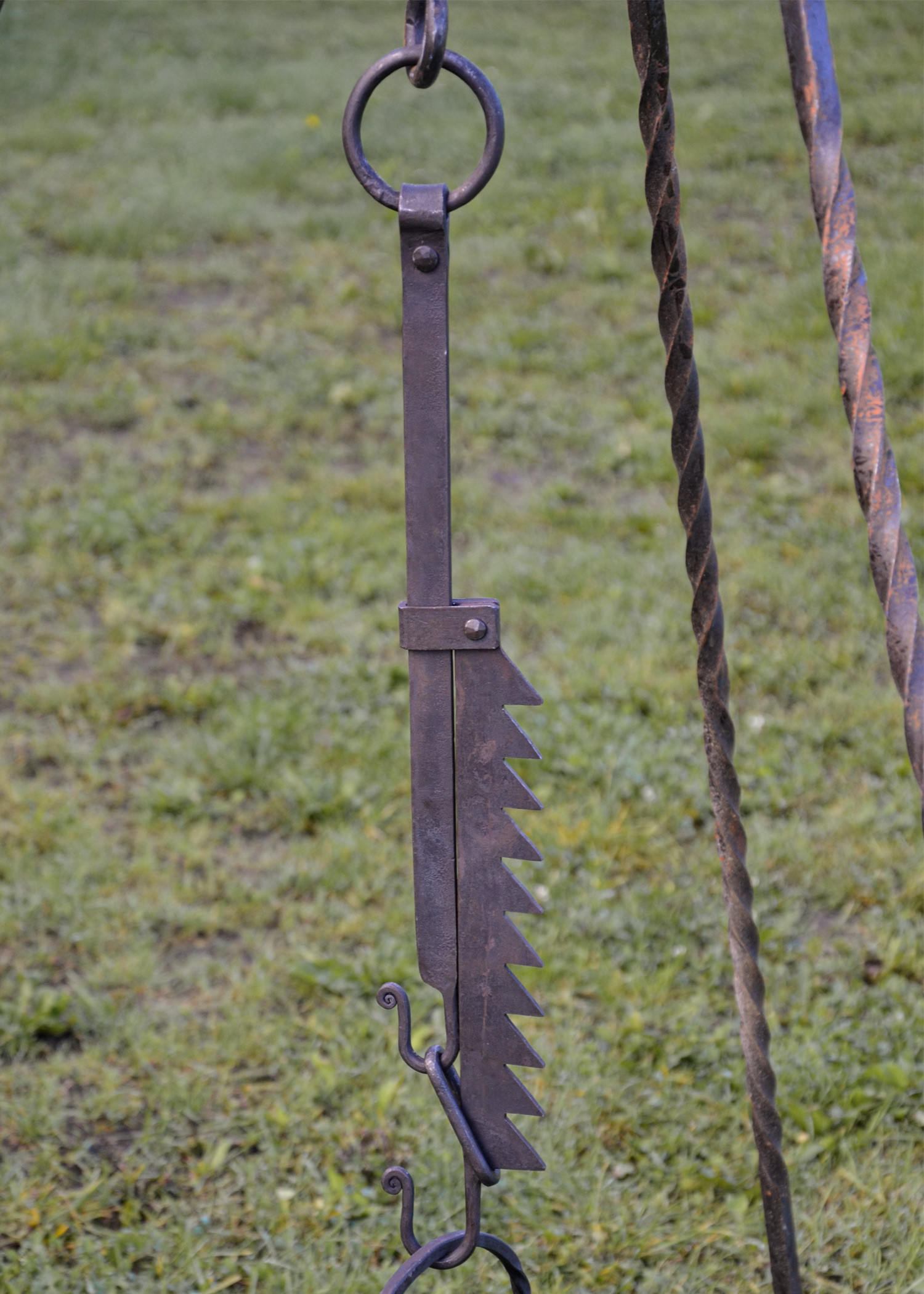 Soporte ajustable para ollas, gancho de trasmallo