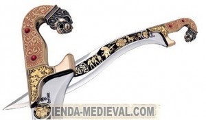 ESPADA ALEJANDRO MAGNO DAMASQUINADA