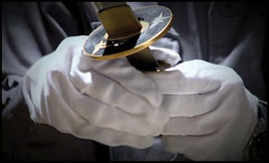 Ensamblaje de las piezas de la katana