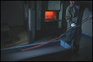 Enfriamiento hoja de espada