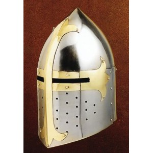 Casco templario en metal