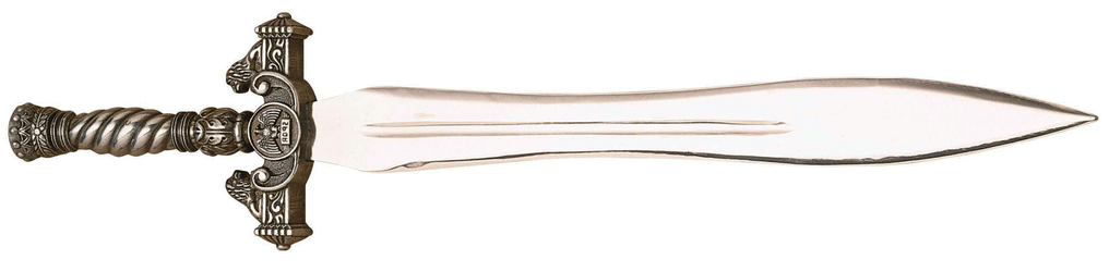 Pugio romano con leones en oro o plata