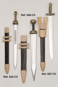 Pugio romano con vaina de cuero