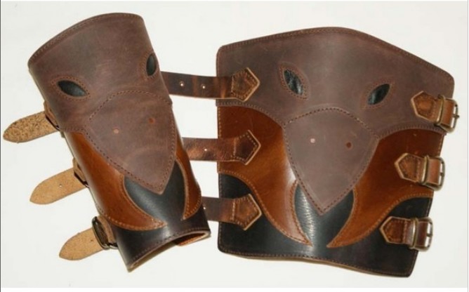 Brazaletes tres combinaciones de piel cabeza de águila