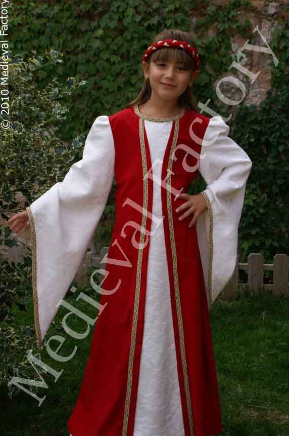 Vestido medieval Julieta para niña