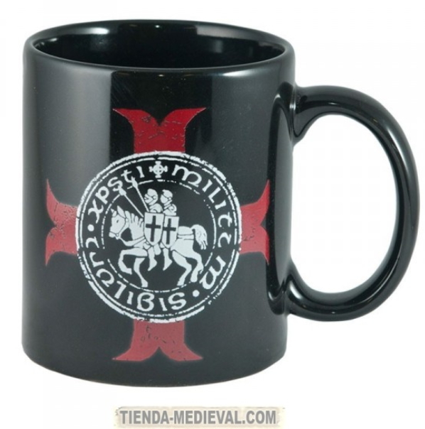 Taza sello Templario con cruz