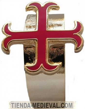 ANILLO TEMPLARIO AUTOAJUSTABLE CRUZ ANCLADA