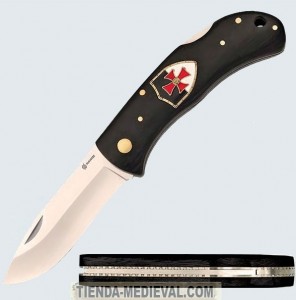 NAVAJA CON ESCUDO TEMPLARIO