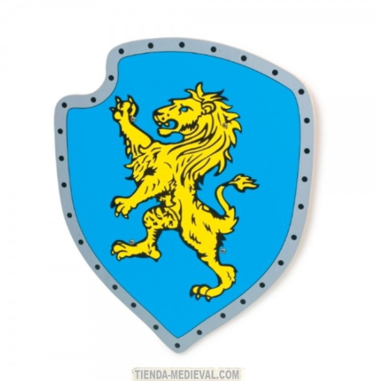 Escudo medieval León para niños